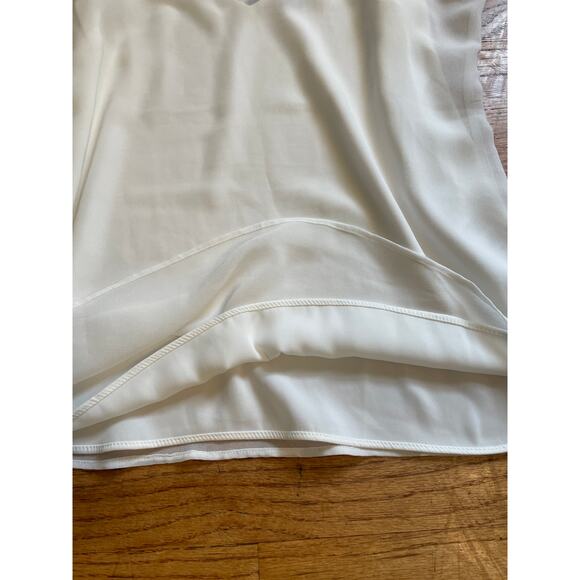 White House Black Market white camisole shirt with attached tank underneath - Picture 2 of 8